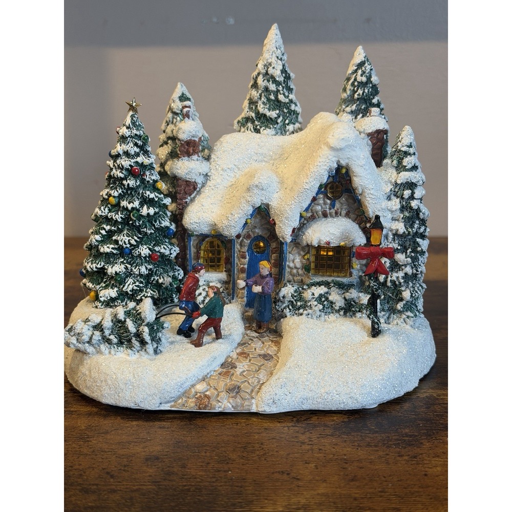 Thomas Kinkade Country Christmas Homecoming 2015 Teleflora Lighted Village
